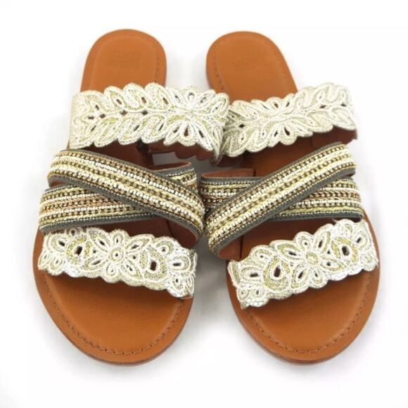 Anthropologie Jasper & Jeera Floretta Sandals 9/9.5 - Picture 1 of 9